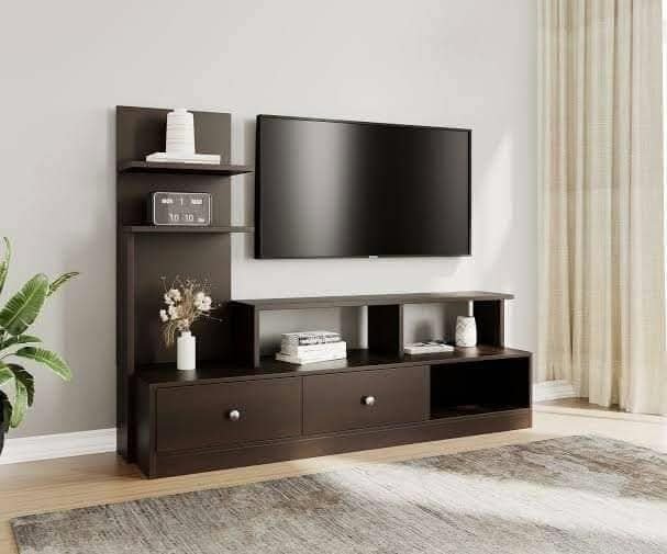 Minimalist TV Unit with Cabinet — মিনিমালিস্ট ডিজাইনের ক্যাবিনেটসহ টিভি ইউনিট Wooden TV Console — কাঠের টিভি কনসোল TV St