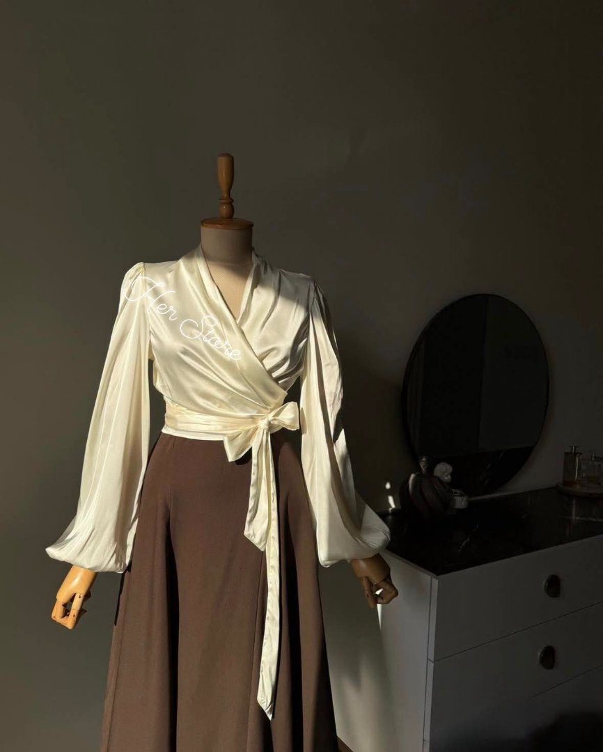 Royal Silk wrap skirt set