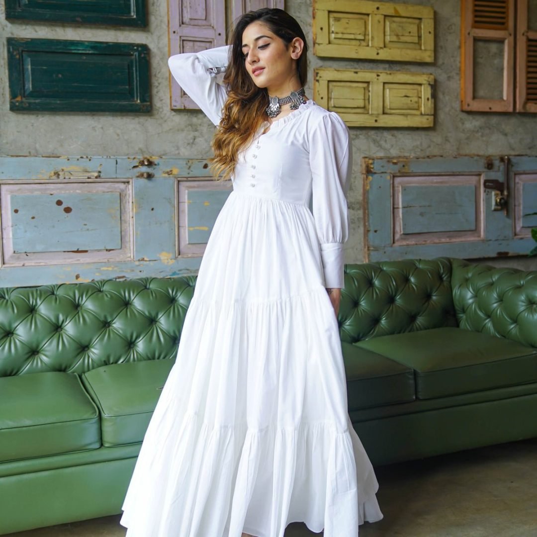 Elegant White Tiered Maxi Dress