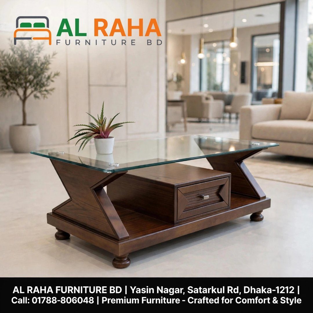 Elite glassy centre table