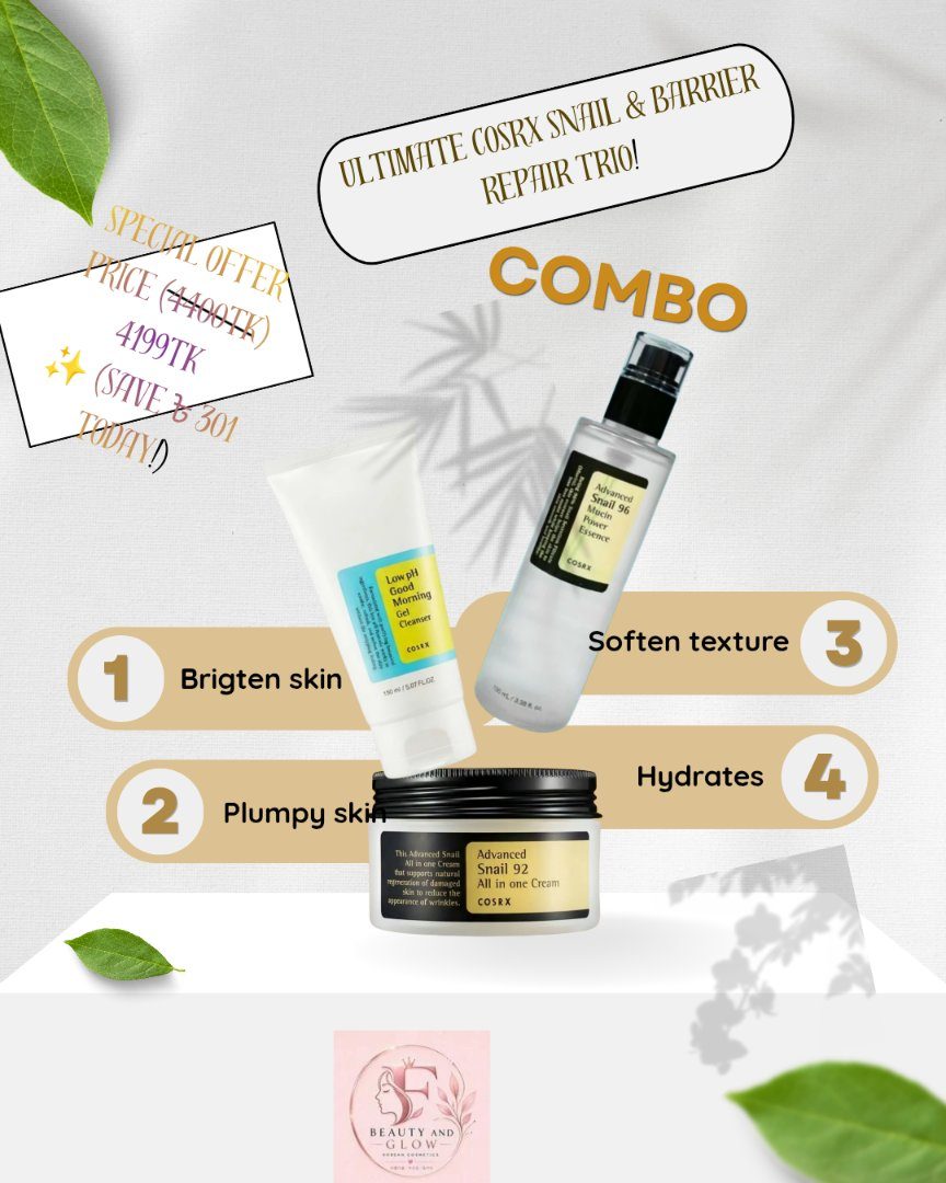Ultimate COSRX Snail & Barrier Repair Trio! ✨