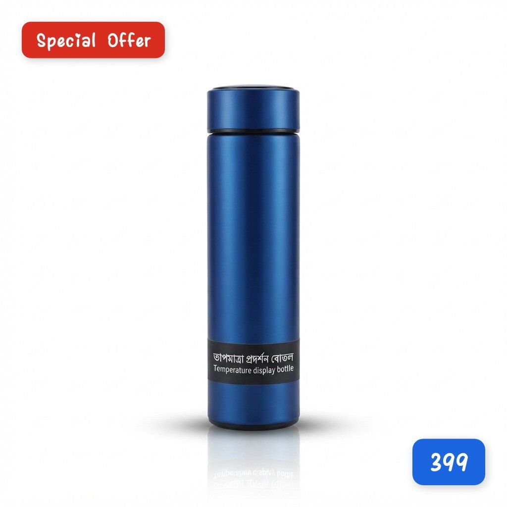 LED thermal flask blue