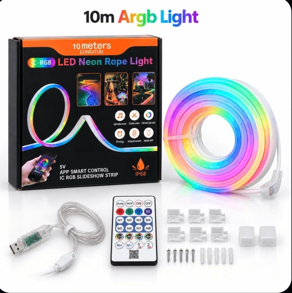 10M ARGB Neon Rope Light - App & Remote Control(original) Light - App & Remote Control(original) Light - App & Remote Co