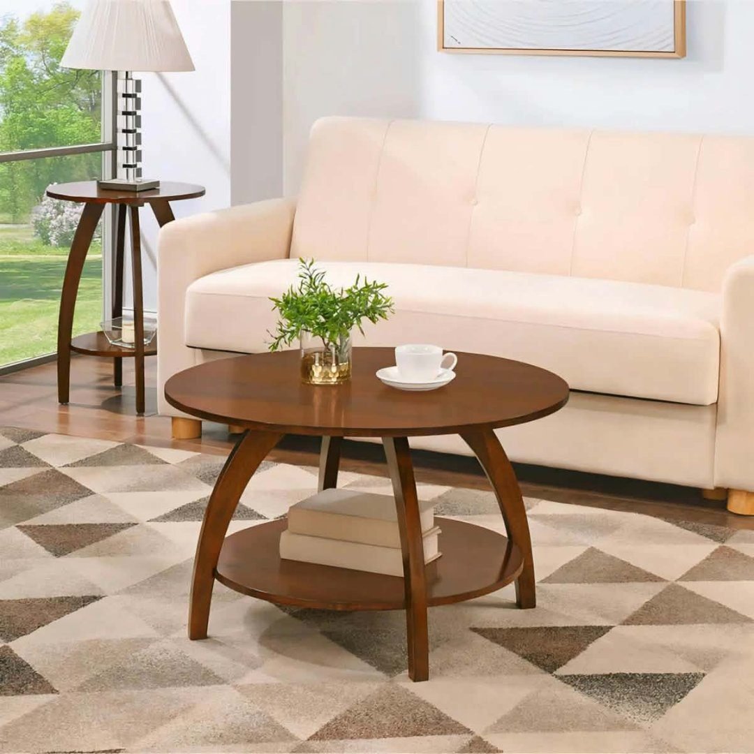 Wooden Rund Coffee Table