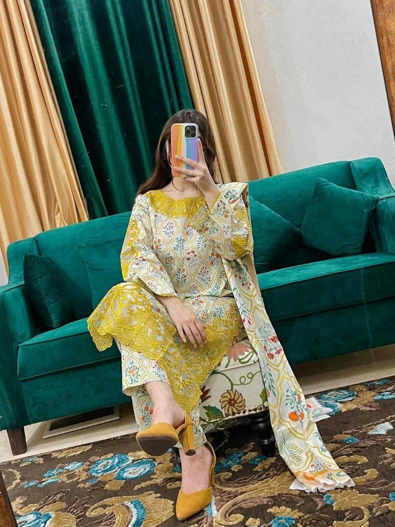 👗✨ AURELIA COTTON EMBROIDERY – 3 PIECE ✨ — ছবি ৭