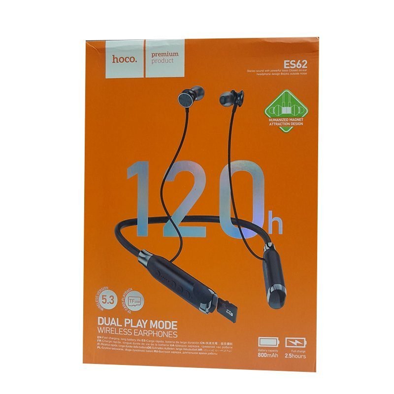 HOCO ES62 Pretty Dual Play Mode Neckband Bluetooth Earphone(Black)