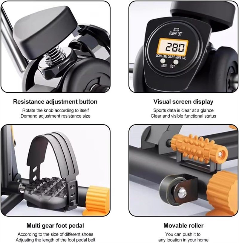 4-in-1 Adjustable Pedal Exerciser Bike for Seniors — ছবি ৩