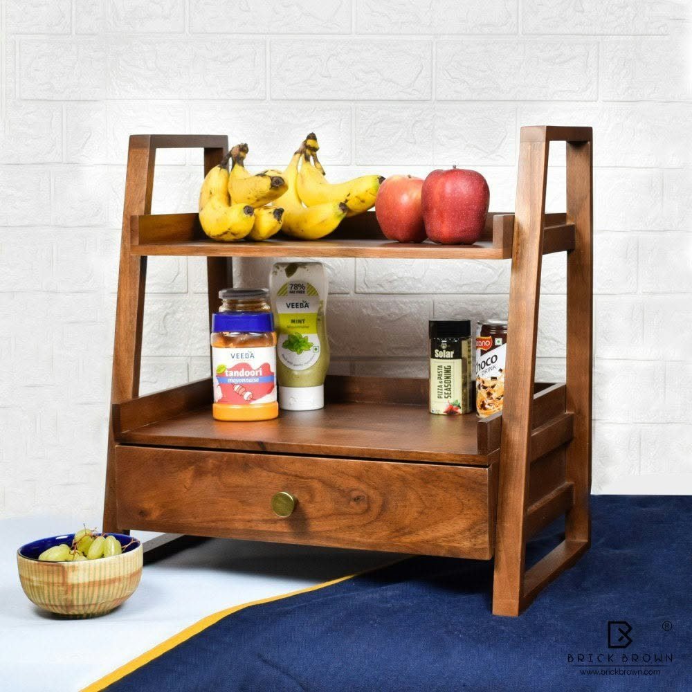 Versatile Kitchen Organizer Rack with Drawer