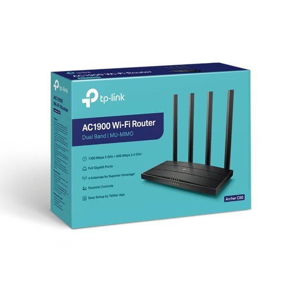 TP-Link Archer C80 AC1900 Dual Band MU-MIMO WiFi Router