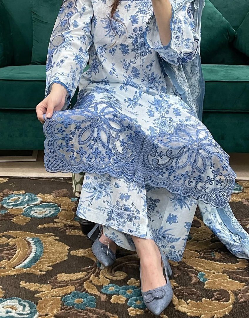 👗✨ AURELIA COTTON EMBROIDERY – 3 PIECE ✨ — ছবি ২