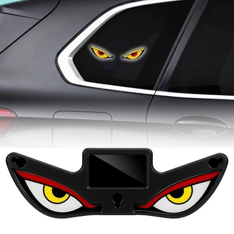 Solar Devil Eyes LED Car/Bike Window Light with Motion Sensor & USB-C Charging