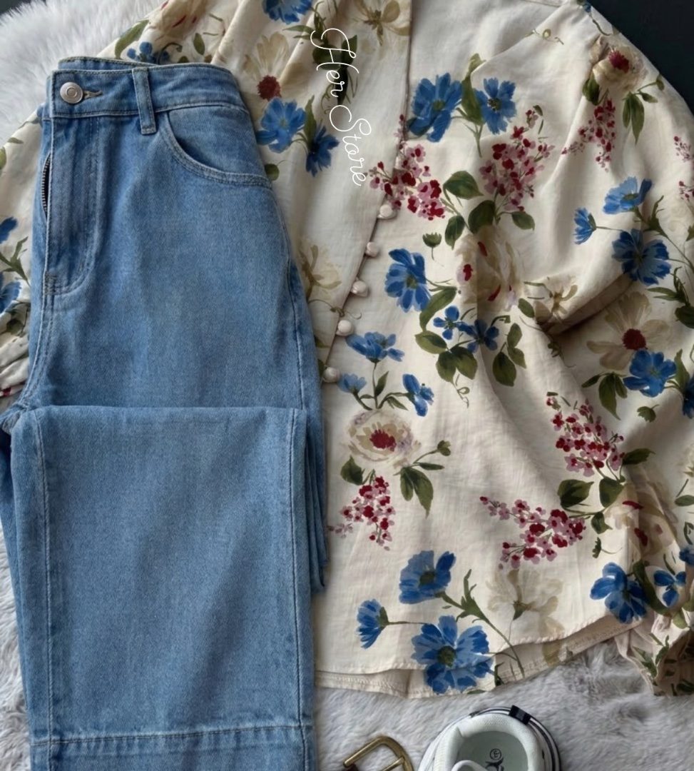 Floral Shirt & Denim🌻 — photo 2