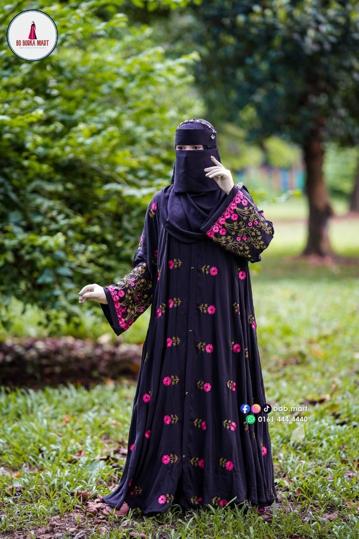 বাগান বিলাশ এম্ব্রোয়ডারি বোরকা আলাদা কোটি 💖