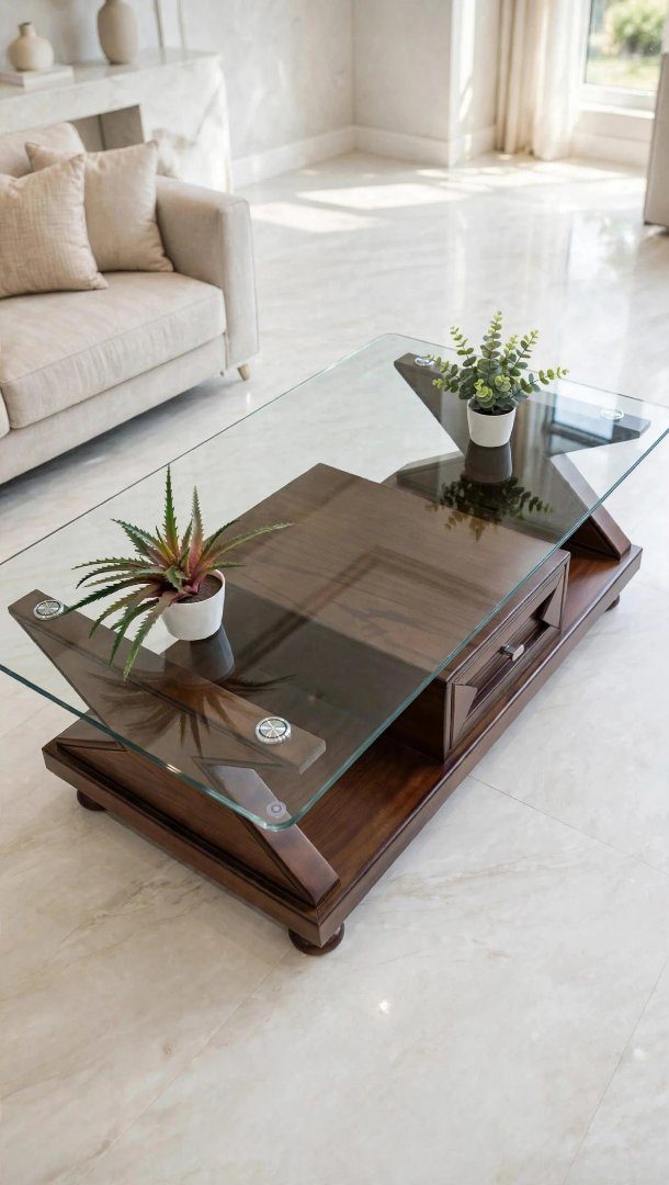 Elite glassy centre table — ছবি ৩
