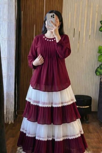 Trendy Ladies Tops and Skirt Set — Shohan Fashion BD