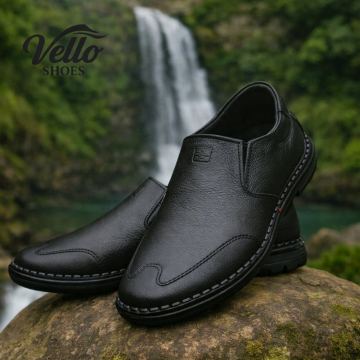 Vello Shoes – Premium Black Leather Loafers — Sharif Shop