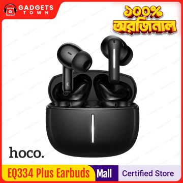 hoco/EQ334 plus Earbuds Product Name: Hoco | EQ34 Plus Rima | True Wireless Earbuds (TWS) | ANC + ENC | Bluetooth 5.4 |  — বাজার