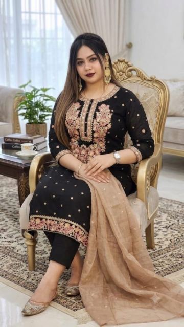 Sequence Embroidery Three Piece — Shohan Fashion BD