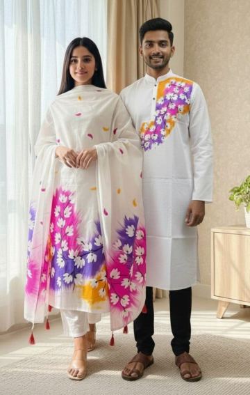 Couple'sCoordinatedPanjabiandSalwarKameezSet — ayesha fashion