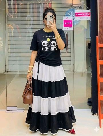 Skirt and Tshirt Set — Ayesha fashion point